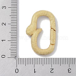 Rack Plating Brass Micro Pave Cubic Zirconia Twister Clasps&nbsp;KK-NH0002-18G-01