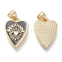 Brass Enamel Pendants&nbsp;ZIRC-F116-10A-G