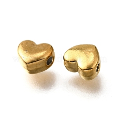 304ステンレススチールビーズ  ハート  イオンプレーティング（ip）  18KGP本金メッキ  5x6x3.5mm  穴：1.8mm&nbsp;STAS-V009-11A-G