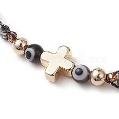 Glass Seed Beaded Braided Beads Bracelets for Women&nbsp;BJEW-MZ00122-05