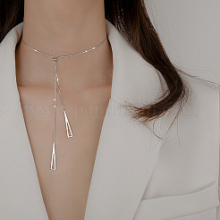 Triangle Brass Slider Lariat Long Necklaces for Women&nbsp;FS-WGD2F26-01