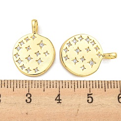 Brass Micro Pave Cubic Zirconia Pendants&nbsp;KK-Q809-06G