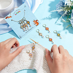 Alloy Enamel Pendant Locking Stitch Markers&nbsp;HJEW-AB00143