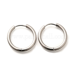 女性用304ステンレスフープピアス  ステンレス鋼色  21x2.5mm&nbsp;EJEW-M068-15E-P