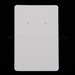厚紙のアクセサリー台紙  ネックレスとイヤリングに使われる  ホワイト  9x6cm&nbsp;CDIS-WH0005-04A