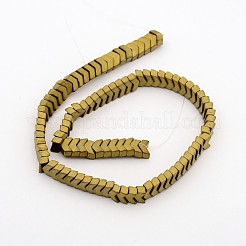 Frosted Electroplate Non-magnetic Synthetic Hematite Bead Strands&nbsp;G-J286-04B