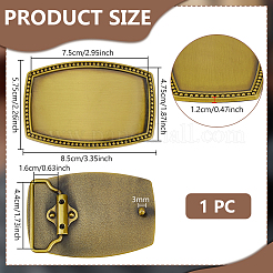 1Pc Alloy Belt Buckles&nbsp;FIND-BC0014-29B-AB