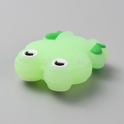 Frog Luminous Food Grade Eco-Friendly Silicone Beads&nbsp;LS-SIL-WH0003-12C