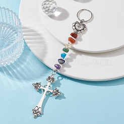 Tibetan Style Alloy Keychains&nbsp;KEYC-JKC00552-01