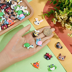 45Pcs 9 Styles Animal Theme Opaque Resin Cabochons&nbsp;RESI-SC0006-96