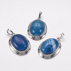 Natural Agate Pendants&nbsp;G-K252-A08
