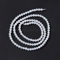 天然ホワイトアゲート瑪瑙ビーズ連売り  グレードA  ラウンド  2.5~3mm  穴：0.7mm  約131個/連  15.75インチ（40cm）&nbsp;G-C247-03