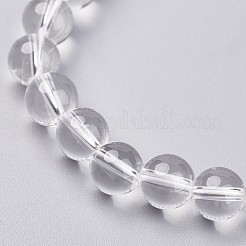 天然水晶ストレッチブレスレット  ラウンド  48mm（1-7/8インチ）  ビーズ：8mm&nbsp;G-N0268-02