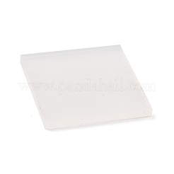 正方形のアクリルディスプレイベース  ミニチュア用  モデルとトイレの看板  透明  25x25x2mm&nbsp;DIY-WH0322-04