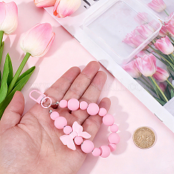 1Pc Bowknot Round Acrylic Beaded Decorations&nbsp;HJEW-BM0001-39