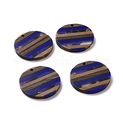 Transparent Resin & Walnut Wood Pendants&nbsp;RESI-TAC0017-68A-04
