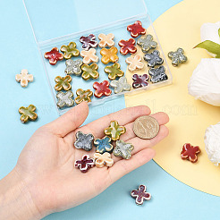 40Pcs Colorful Handmade Porcelain Beads&nbsp;PORC-PA0001-15