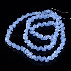 Diamond Shape Imitation Jade Glass Bead Strands&nbsp;EGLA-J059-J05