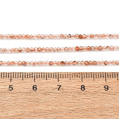 天然ブラックゴールドルチルクォーツビーズ連売り  ロンデル  多面カット  2x1.5mm  穴：0.5mm  約235~238個/連  15.16''~15.35''（38.5~39センチメートル）&nbsp;GG-CBA9631-C02-02