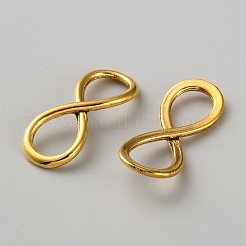 チベット風合金フレームコネクター  無限大  アンティーク黄金  30x12x2mm  穴：11x8mm&nbsp;FIND-WH0148-398AG