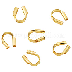 6個925スターリングシルバーワイヤーガーディアン  18KGP本金メッキ  4.5x4x1mm  穴：0.6mm&nbsp;STER-TA0001-45G