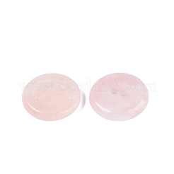 天然石ローズクォーツビーズ  ボタン  29.5~30x6.5~8.5mm  穴：2~2.5mm&nbsp;G-Q602-05A