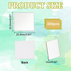 300Pcs Square Acrylic Self Adhesive Acrylic Mosaic Tiles&nbsp;AJEW-PH0011-54