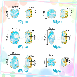 106pcs 6 Style Sew On Rhinestone&nbsp;FIND-OC0004-09F