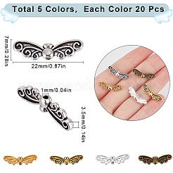 100Pcs 5 Colors Tibetan Style Alloy Beads&nbsp;FIND-SC0009-31