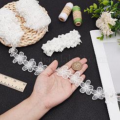 4 Yards 4 Styles Organza Flower Lace Trims&nbsp;SRIB-WR0001-11