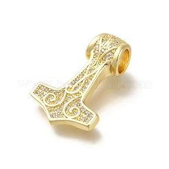 Rack Plating Brass Micro Pave Cubic Zirconia Pendants&nbsp;KK-Z086-65G-03