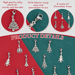 Christmas Trees Alloy Pendant Decoration&nbsp;HJEW-FG00005