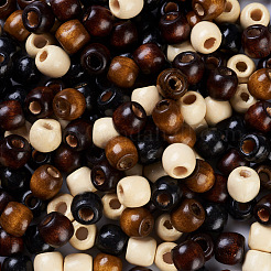 400Pcs 2 Style Natural Wood Beads&nbsp;WOOD-CD0001-32