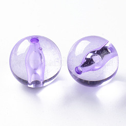 透明なアクリルビーズ  ラウンド  ライラック  20x19mm  穴：3mm  約111個/500g&nbsp;MACR-S370-A20mm-746