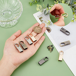 8セット4色亜鉛合金ハードウェアバッグロックアクセサリー  2本ネジ付き  ミックスカラー  3.3x1.2x0.75cm  穴：2.5mm  2セット / カラー&nbsp;FIND-WR0004-70