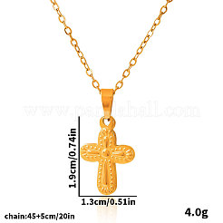 304 Stainless Steel Religion Cross Pendant Necklaces for Women&nbsp;GI0584-2