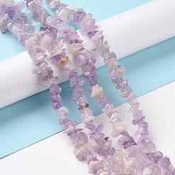 天然ラベンダーアメジストチップビーズ連売り  5~8x5~8mm  穴：1mm  約31.5インチ&nbsp;G-M205-35-1