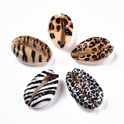 Printed Natural Cowrie Shell Beads&nbsp;SHEL-S266-18