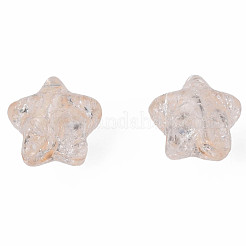 クリアクラックアクリルビーズ  スター  ミックスカラー  11x11.5x9.5mm  穴：2mm  約880個/500g&nbsp;CACR-N006-13-A01