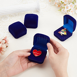 Plastic Cover with Velvet Brooch Packing Boxes&nbsp;VBOX-WH0012-06A