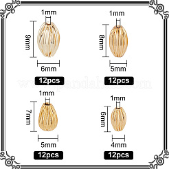 48Pcs 4 Style Brass Beads&nbsp;KK-GO0001-08
