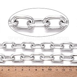 アルミアズキチェーン  溶接されていない  スプールで  プラチナ  22x14x3.5mm  約16.40フィート（5m）/ロール&nbsp;CHA-Q001-10P