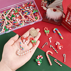 72Pcs 12 Styles Christmas Theme Opaque Resin Cabochons&nbsp;CRES-GA0001-09