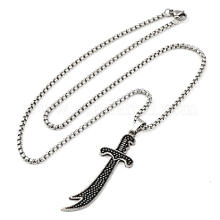 201 Stainless Steel Pendant Necklaces&nbsp;NJEW-C066-09P