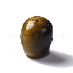 天然石タイガーアイビーズ  スカル  13x10x11.5mm  穴：1mm&nbsp;G-I352-01