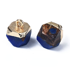 Assembled Synthetic Bronzite and Lapis Lazuli Charms&nbsp;G-N330-47A