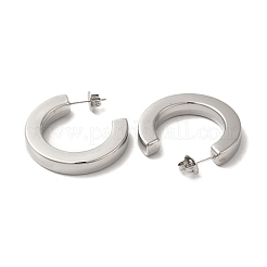 Non-Tarnish 304 Stainless Steel C Shaped Stud Earrings&nbsp;EJEW-Q781-13P