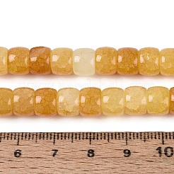 焼き絵の具、ひび割れガラスビーズ、糸  バレル  ゴールデンロッド  8~9x6~6.5mm  穴：1~1.2mm  約125~128個/連  30.91~31.50インチ（78.5~80cm）&nbsp;DGLA-N019-02A-01