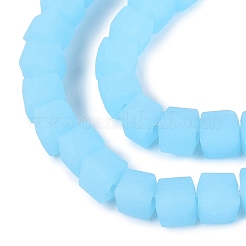 Frosted Imitation Jade Glass Beads Strands&nbsp;GLAA-N072-01A-C03