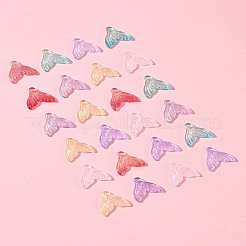 24Pcs 6 Colors Transparent Spray Painted Glass Pendants&nbsp;GLAA-FS0001-90